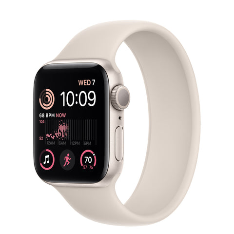 Apple Watch SE (GPS, 40mm, Starlight Aluminum, Starlight Sport Band M/L )