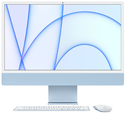 24-inch iMac with Retina 4.5K display: Apple M3 chip with 8‑core CPU and 10‑core GPU, 256GB SSD - Blue